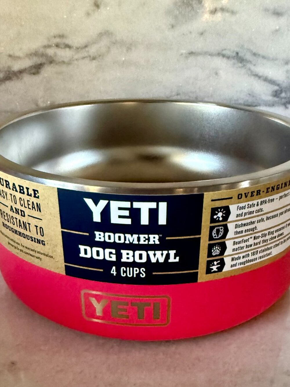 Yeti Dog Bowl Tropical Pink Brand New 4 Cup